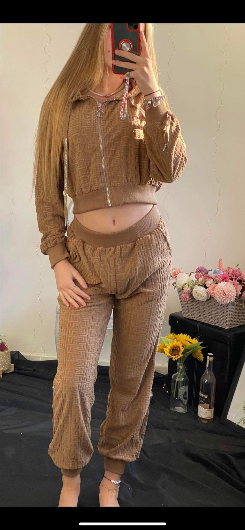 Frankie Fendi inspired 2 piece lounge set