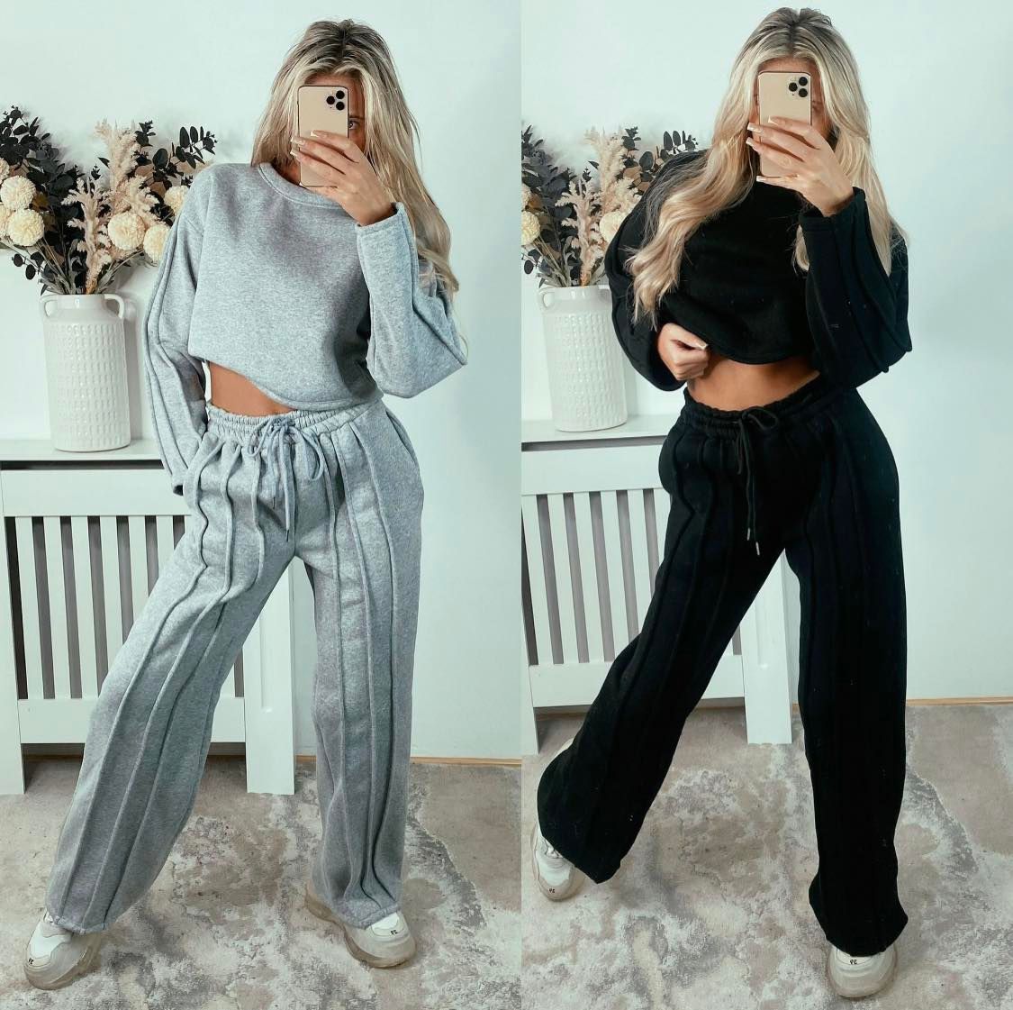 Tanya 2 piece piped trousers design Onesize