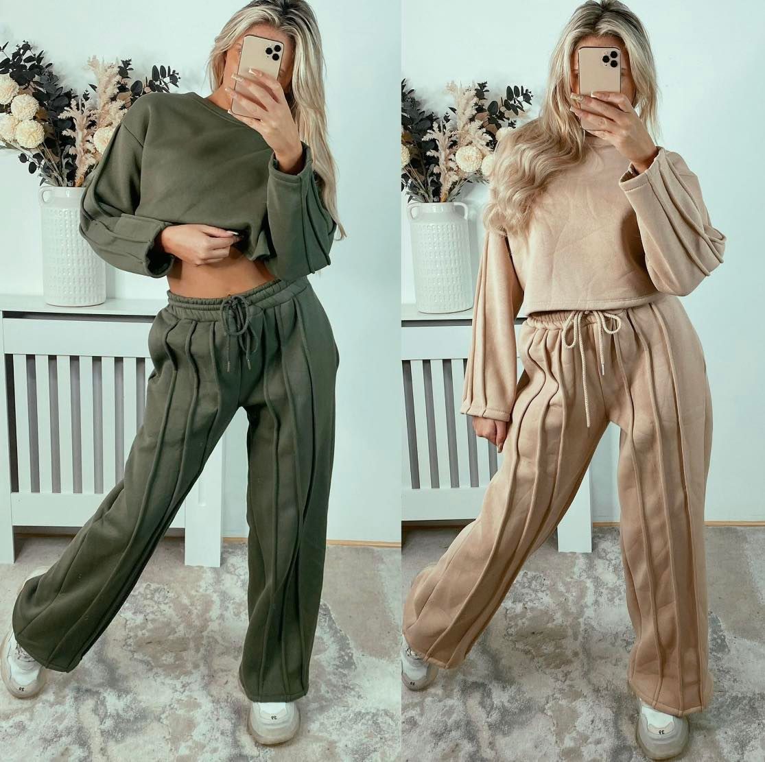 Tanya 2 piece piped trousers design Onesize