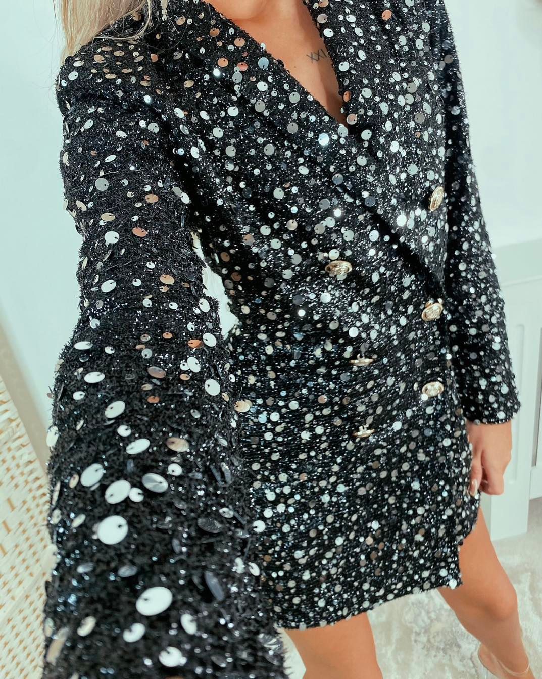 Divine Sequined blazer dress one size