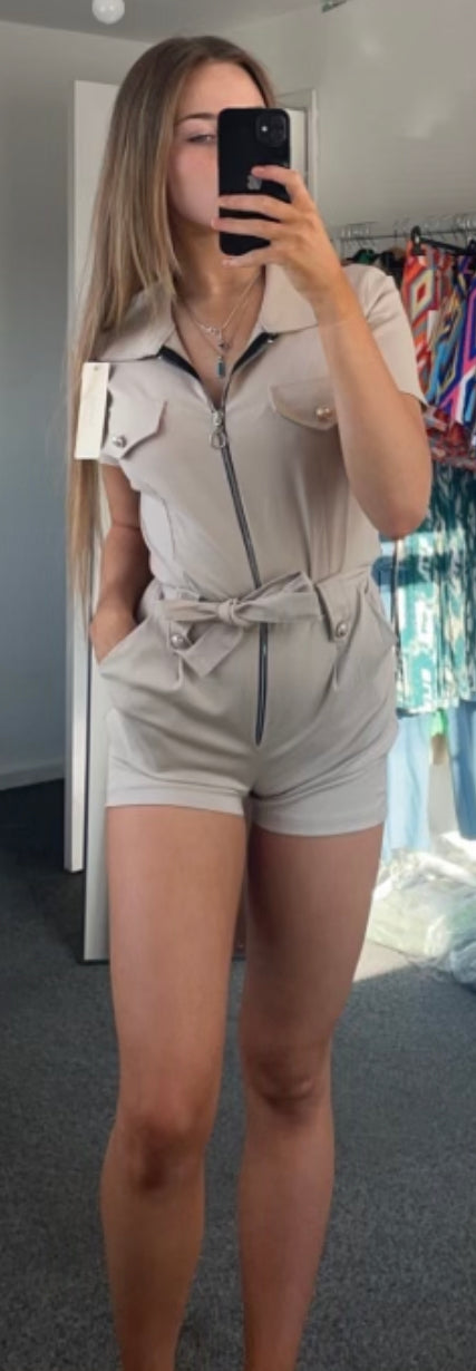 Jordyn Short safari playsuit