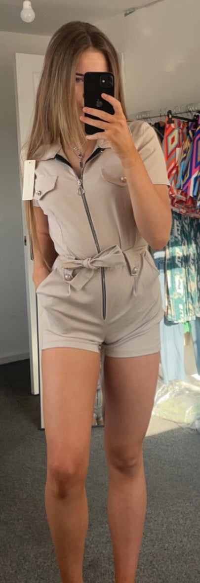 Jordyn Short safari playsuit