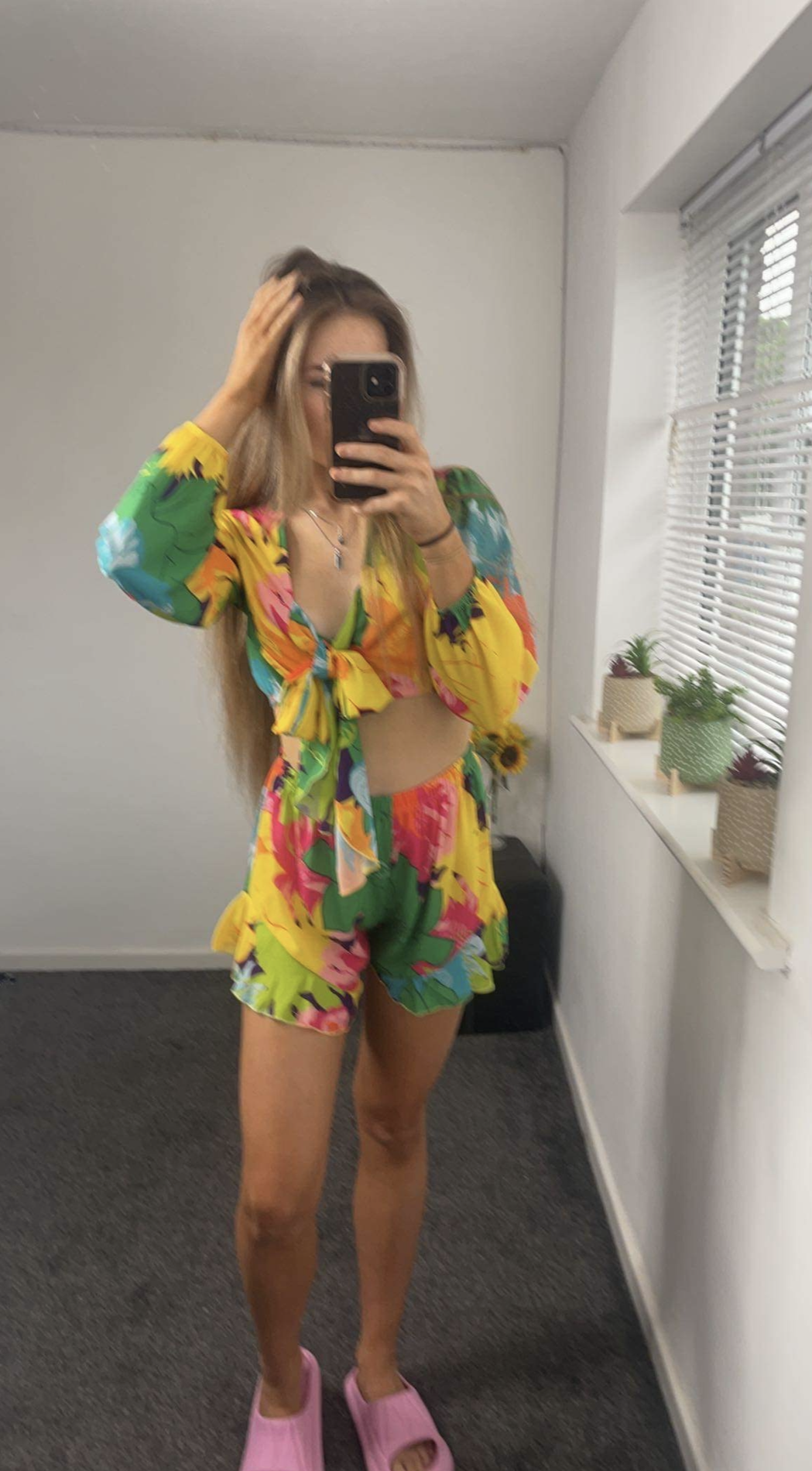 Calypso Floral colourful short 2 piece set