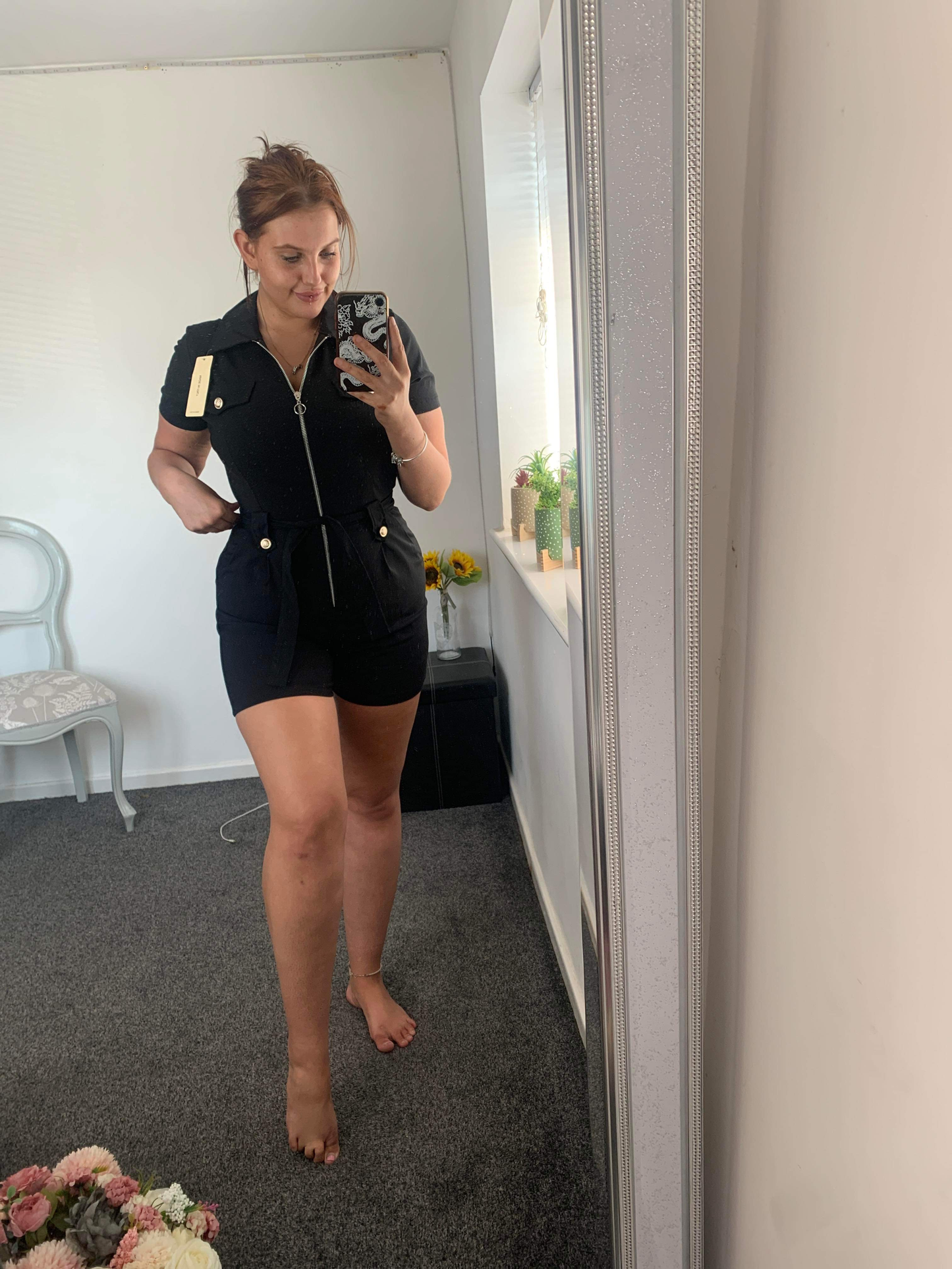 Jordyn Short safari playsuit